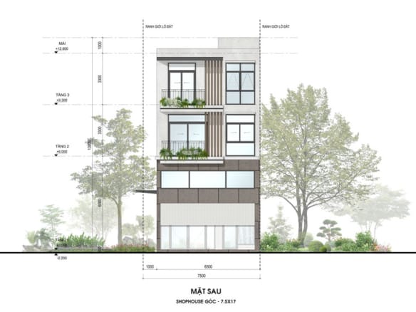 Sky Retreat - Shophouse Góc mặt sau