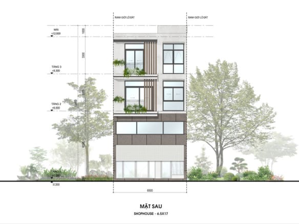 Sky Retreat - Shophouse Điển hình mặt sau