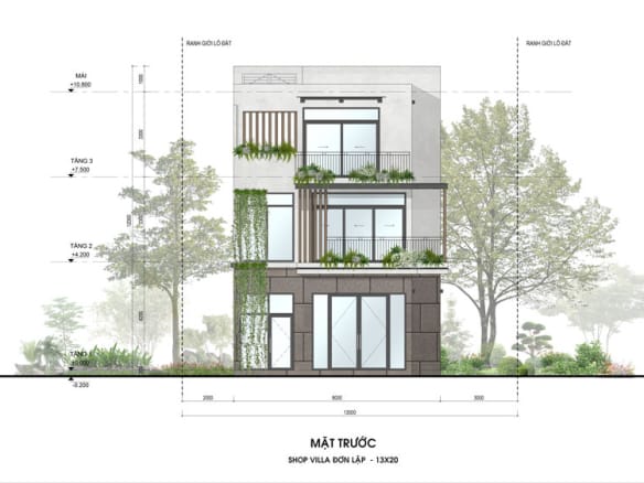 Sky Retreat - Shop Villa Đơn Lập 1 mặt trước