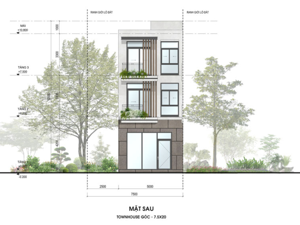 Sky Retreat - Town House Góc mặt sau