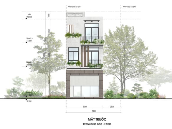 Sky Retreat - Town House Góc mặt trước