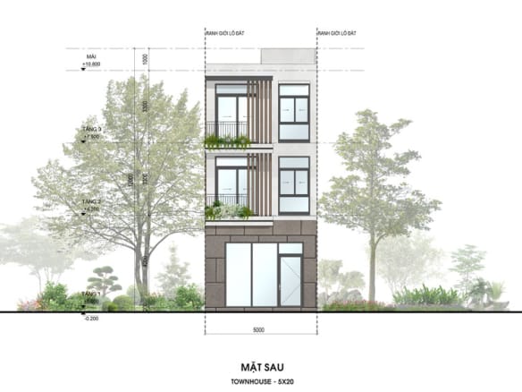 Sky Retreat - Town House Điển hình mặt sau