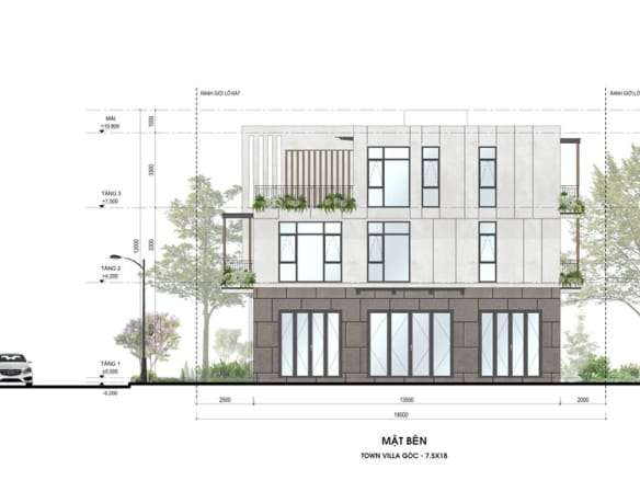 Sky Retreat - Town Villa Góc mặt bên