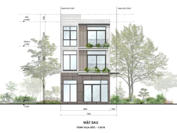 Sky Retreat - Town Villa Góc mặt sau