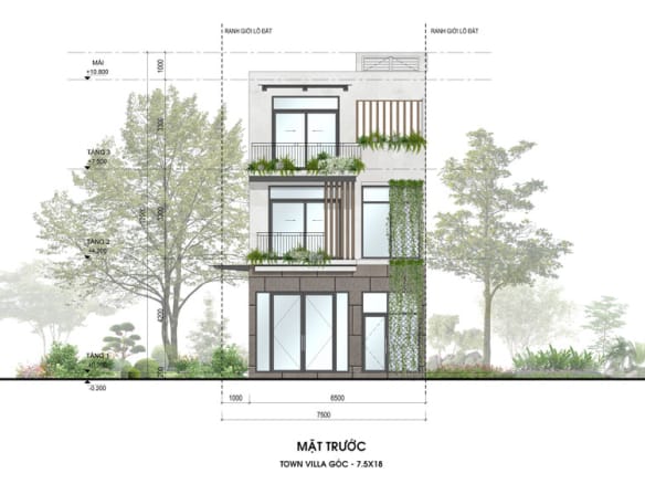 Sky Retreat - Town Villa Góc mặt trước