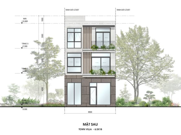 Sky Retreat - Town Villa Điển hình mặt sau