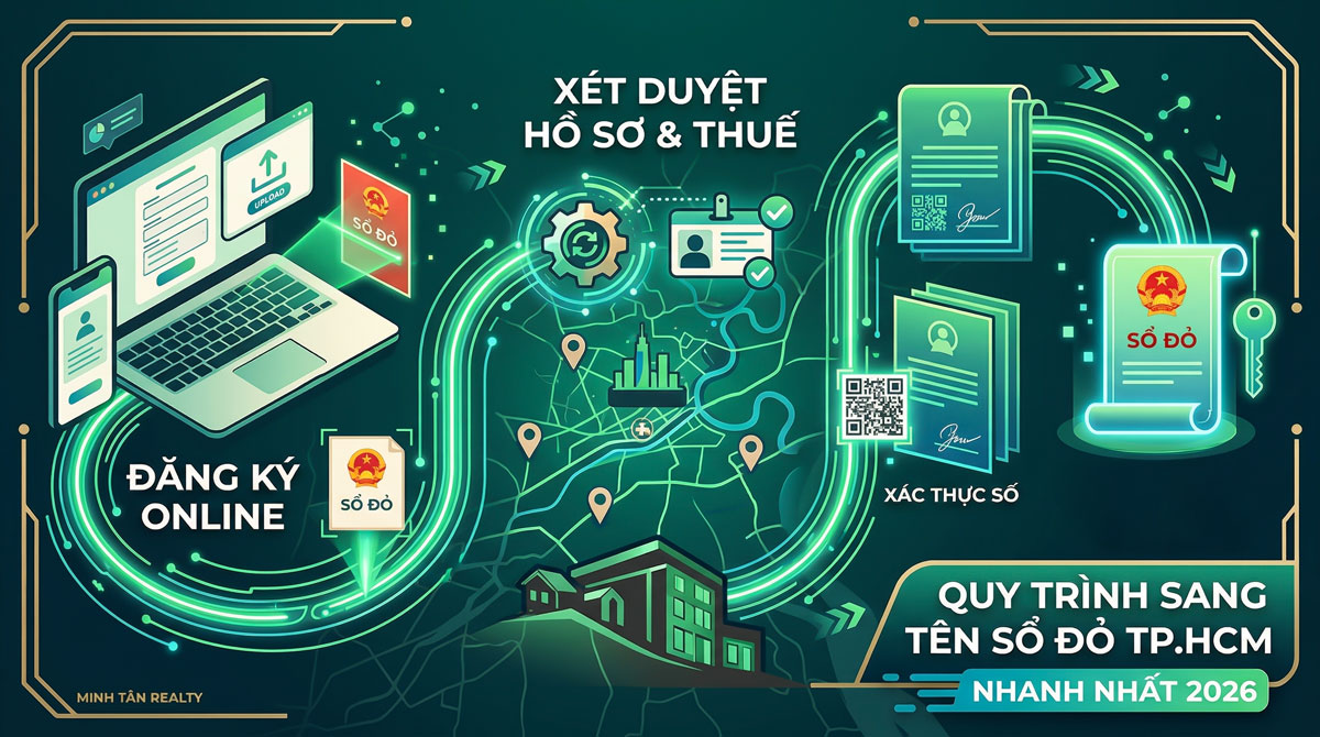 Quy trình sang tên sổ đỏ online