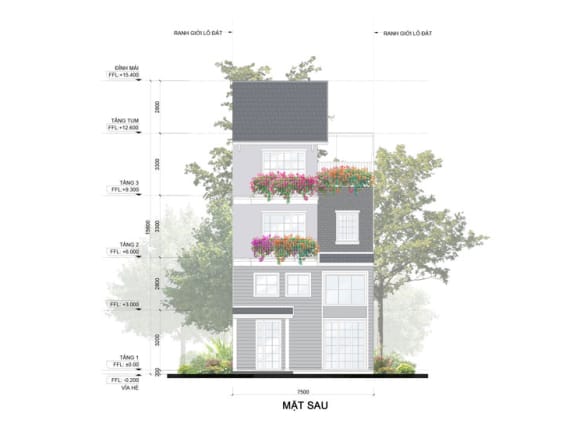 Home Retreat - Shophouse mặt sau