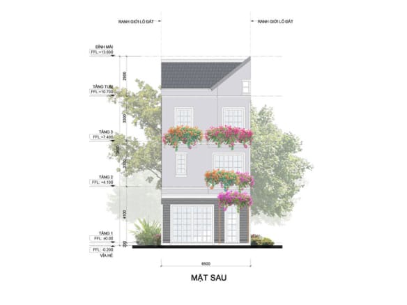 Home Retreat - Town Villa mặt sau