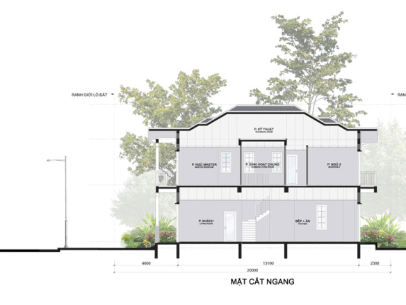 Home Retreat - Villa Đơn Lập mặt cắt ngang