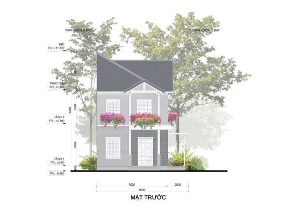 Home Retreat - Villa Song Lập mặt trước