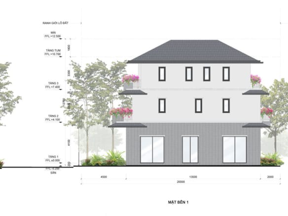 Mùa lễ hội - Rừng mai Shop Villa đơn lập mặt bên