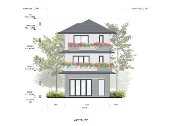 Mùa lễ hội - Rừng mai Shop Villa đơn lập mặt trước