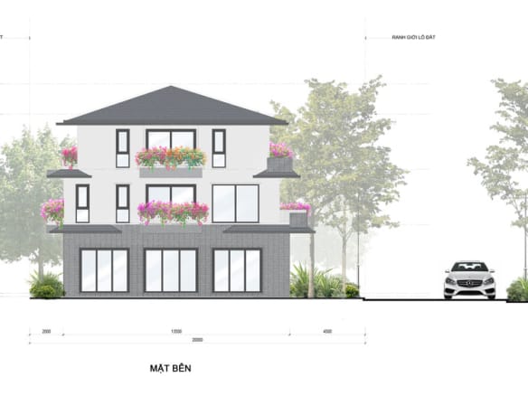 Mùa lễ hội - Rừng mai Shop Villa song lập mặt bên