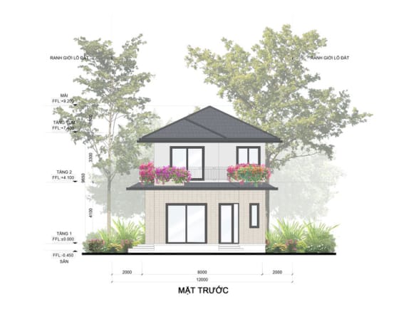 Mùa lễ hội - Rừng mai Villa đơn lập mặt trước