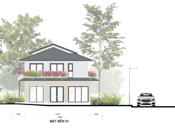 Mùa lễ hội - Rừng mai Villa song lập mặt bên