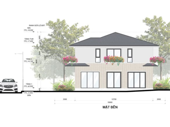 Mùa lễ hội - Rừng mai Villa song lập mặt bên