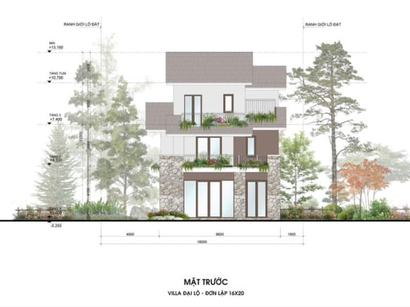 Retreat Forest Villa đại lộ đơn lập mặt trước