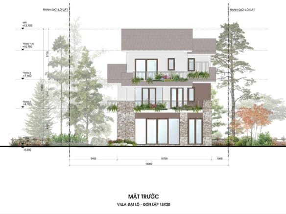 Retreat Forest Villa đại lộ đơn lập mặt trước