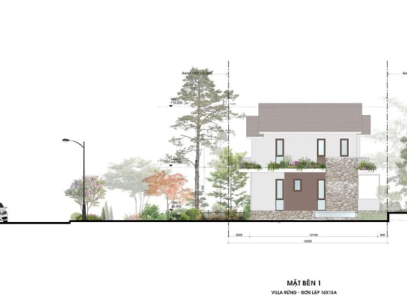 Retreat Forest Villa rừng đơn lập 1 mặt bên