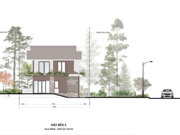 Retreat Forest Villa rừng đơn lập 1 mặt bên