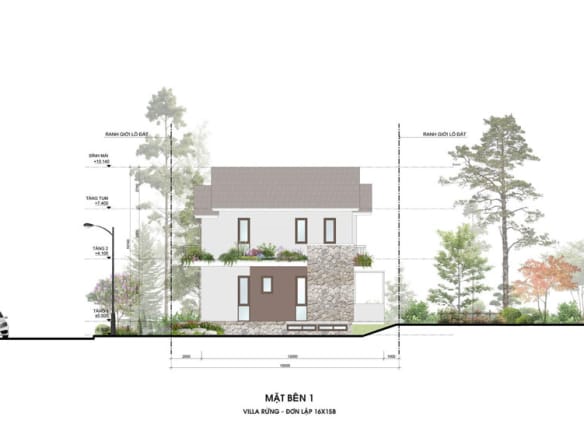 Retreat Forest Villa rừng đơn lập 2 mặt bên