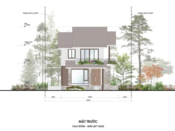 Retreat Forest Villa rừng đơn lập 5 mặt trước