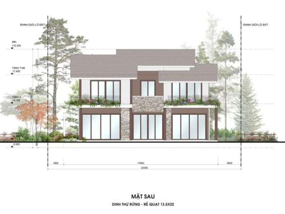 Retreat Forest Dinh thự rừng mặt sau