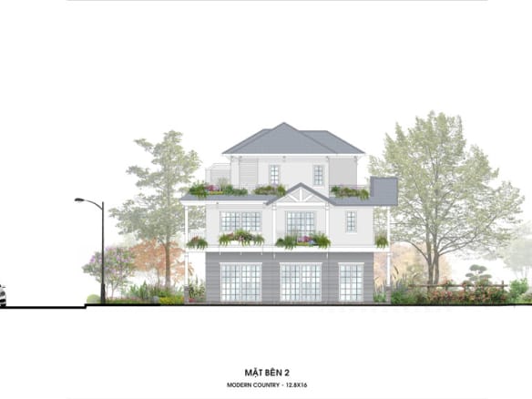 Retreat Island Shop Villa song lập m-country mặt bên