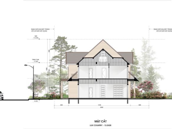 Retreat Island Villa đơn lập l-country-1 mặt cắt