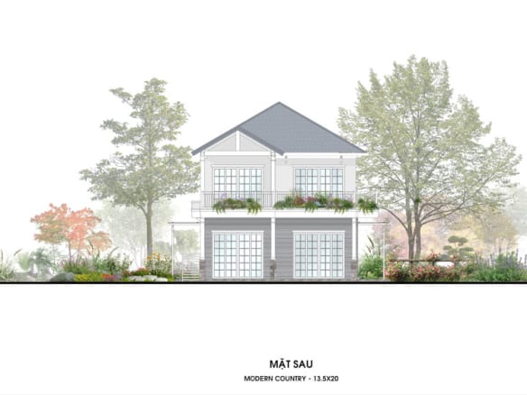 Retreat Island Villa đơn lập m-country-1 mặt sau