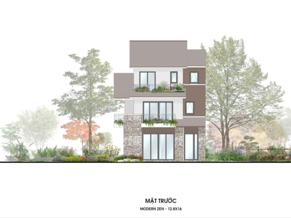 Retreat Island Shop Villa song lập m-zen mặt trước