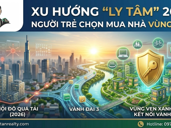 Mua nhà vùng ven 2026 xu hướng ly tâm của giới trẻ 2026