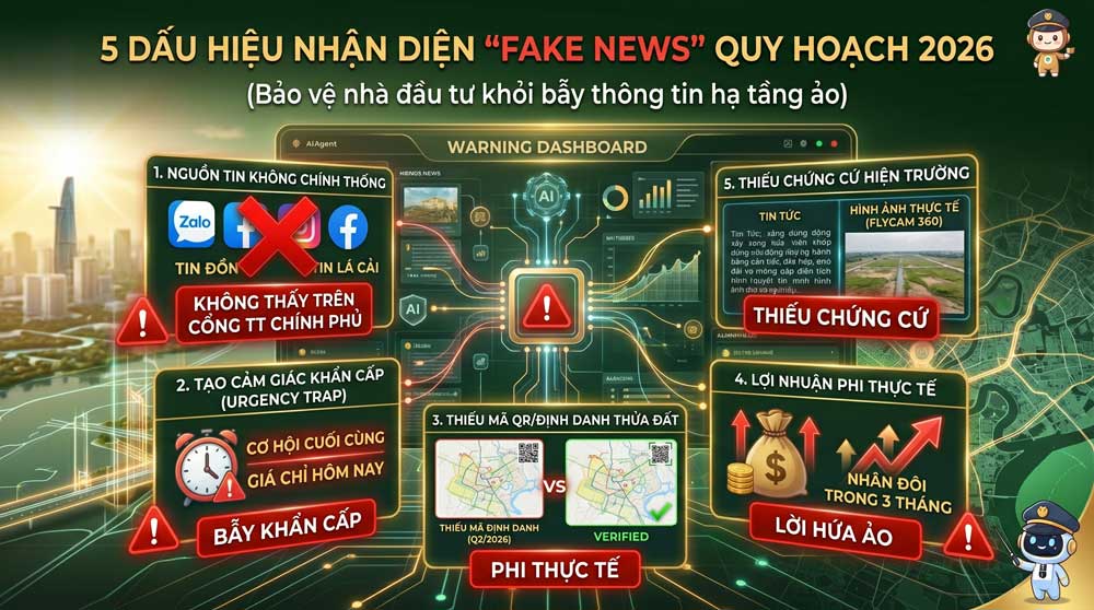 Nhận diện "Fake News" quy hoạch 2026: Ứng dụng AI để kiểm chứng thông tin hạ tầng 2 5 dấu hiệu nhận diện Fake News quy hoạch 2026 điển hình