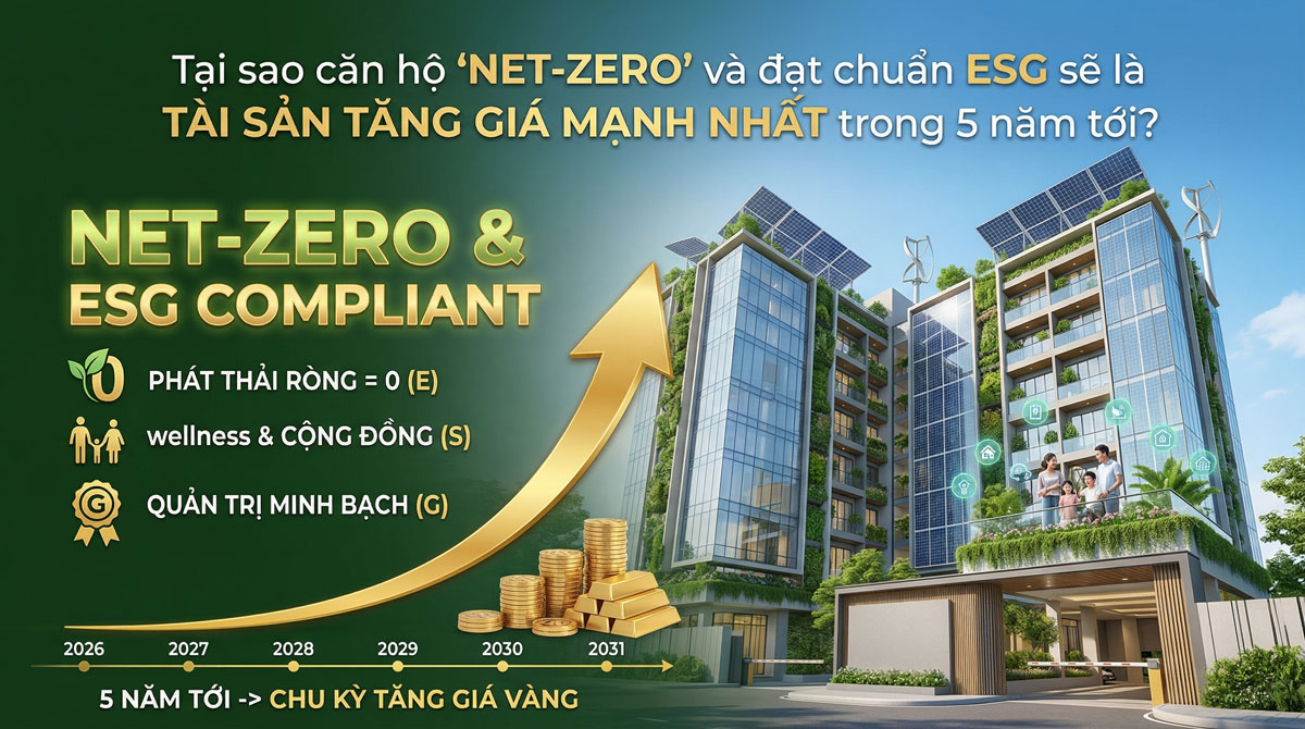 Bất động sản ESG và Căn hộ Net-Zero
