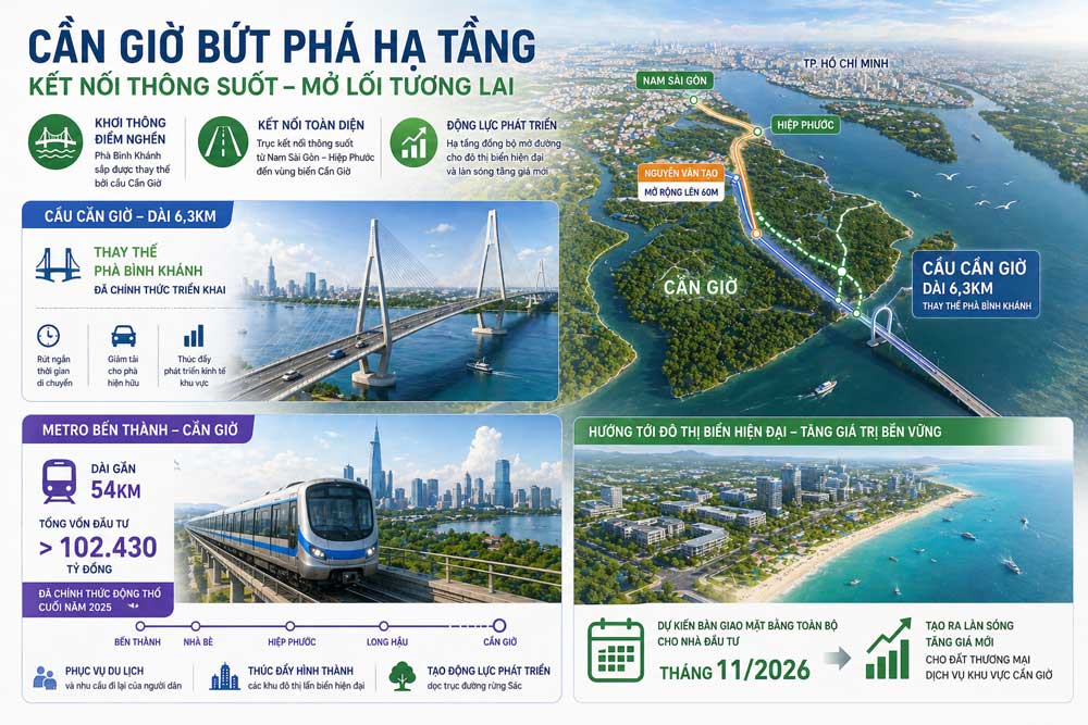 Cầu Cần Giờ và Metro Bến Thành - Cần Giờ