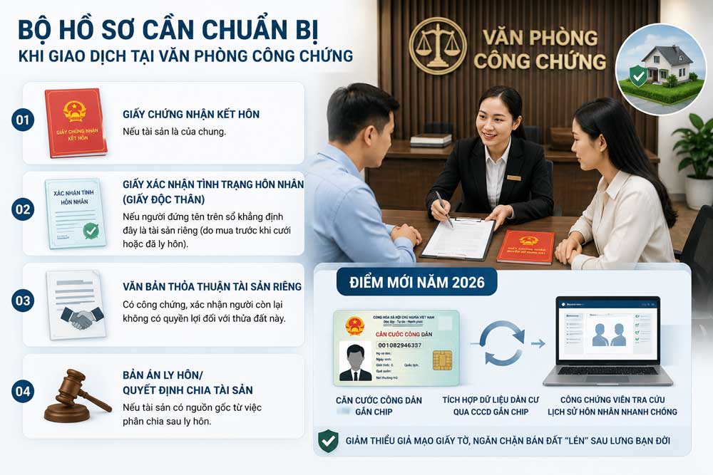 Các loại giấy tờ xác minh cần chuẩn bị khi giao dịch BĐS năm 2026
