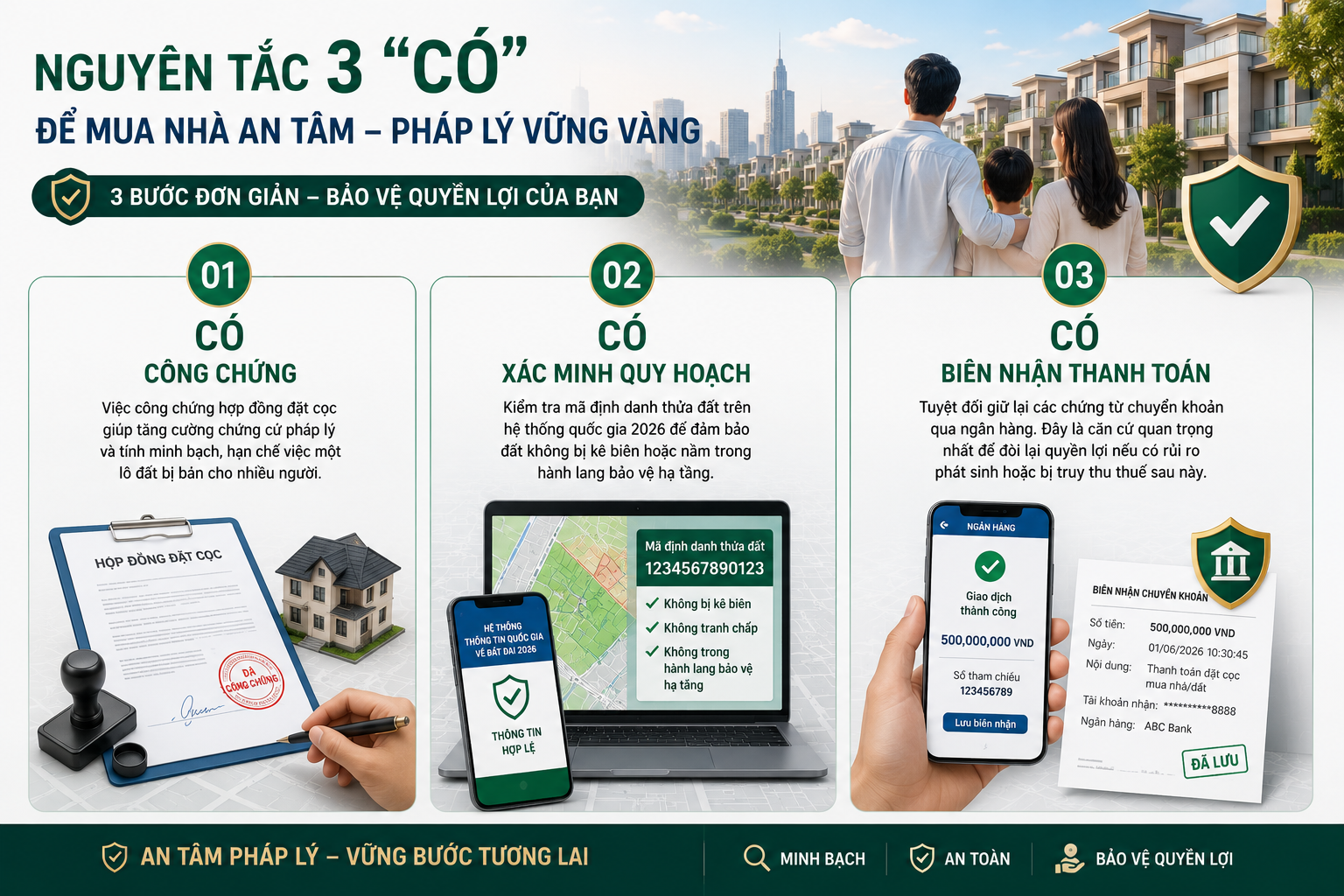 Cảnh Báo Rủi Ro Đặt Cọc Quá 5% Năm 2026: Luật Kinh Doanh BĐS Mới Bảo Vệ Người Mua Như Thế Nào? 3 Nguyên tắc mua nhà an tâm pháp lý vững vàng