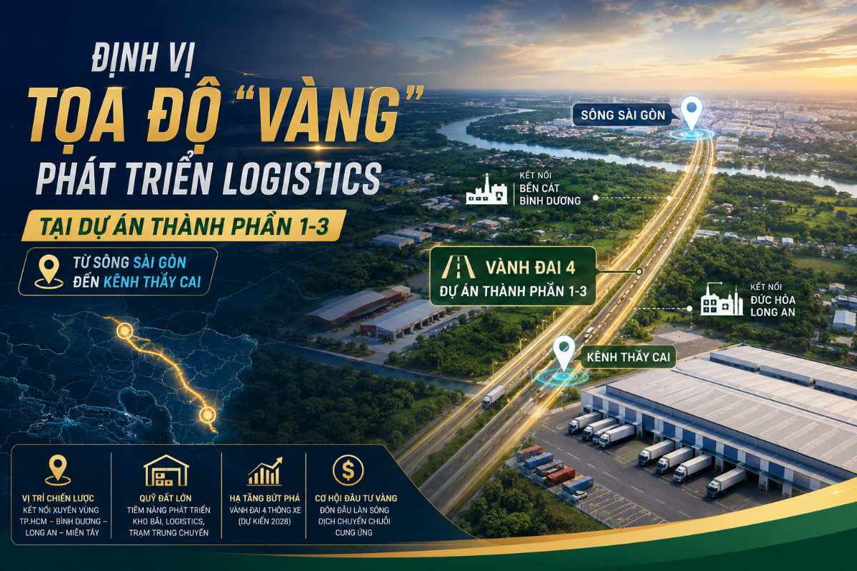 Định vị toạ độ vàng phát triển logistics tại dự án thành phần 1-3