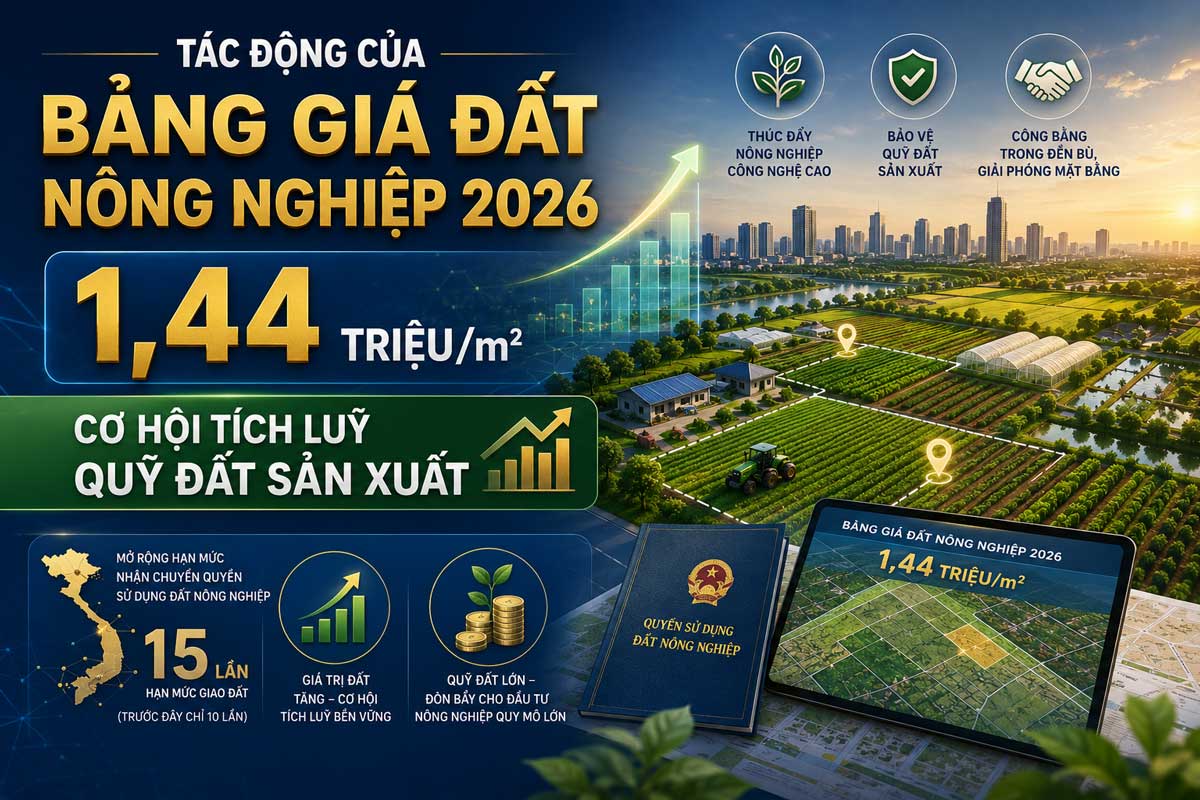 Giá Đất Nông Nghiệp 2026 Cơ Hội Tích Luỹ Quỹ Đất Sản Xuất