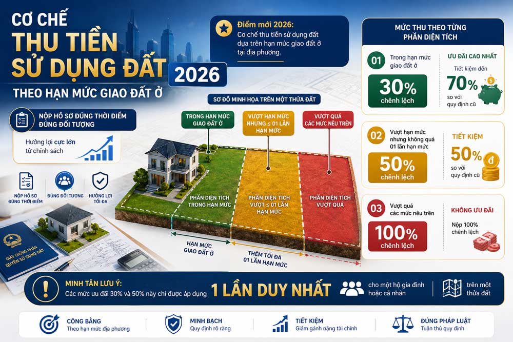 Làm Sao Để Tối Ưu Nghĩa Vụ Tài Chính? - Chiến Lược Nộp Hồ Sơ Đất Đai 2026 2 Hiểu rõ 3 mức thu 30 50 100 phần trăm để tiết kiệm chi phí