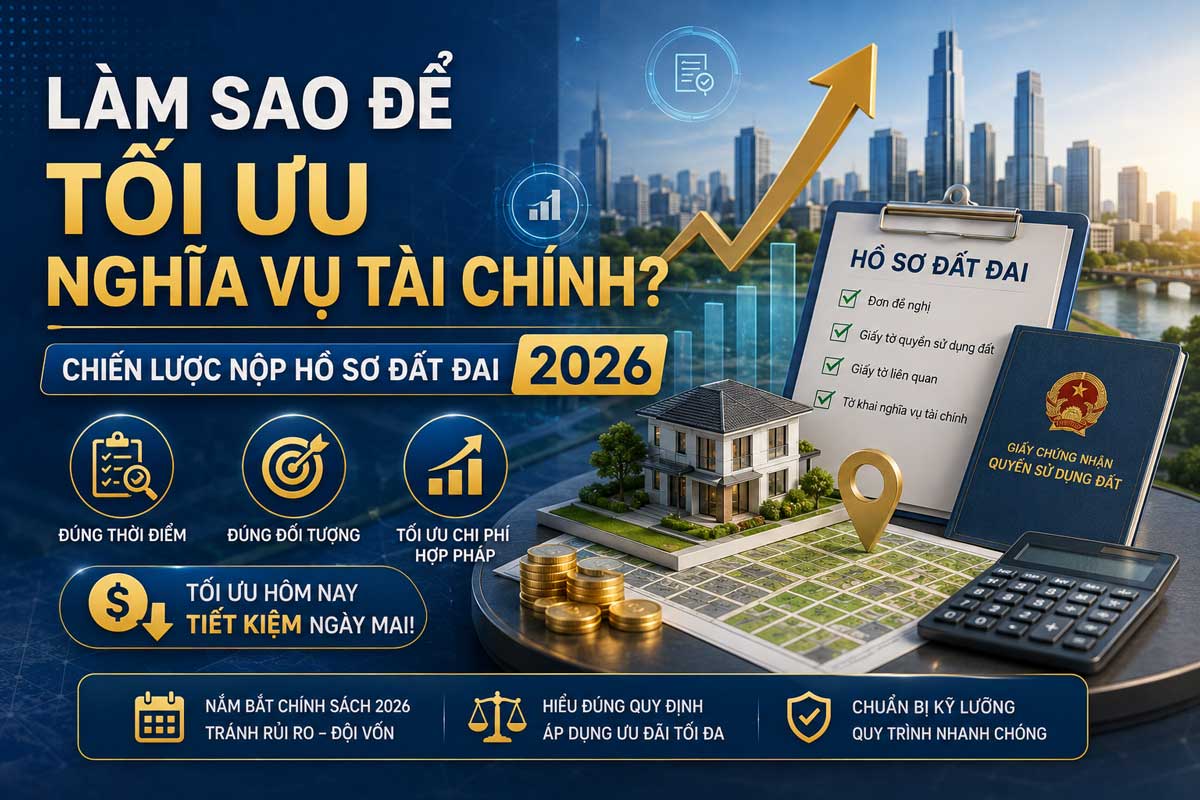 Làm Sao Để Tối Ưu Nghĩa Vụ Tài Chính? - Chiến Lược Nộp Hồ Sơ Đất Đai 2026 1 Làm Sao Để Tối Ưu Nghĩa Vụ Tài Chính - Chiến Lược Nộp Hồ Sơ Đất Đai 2026