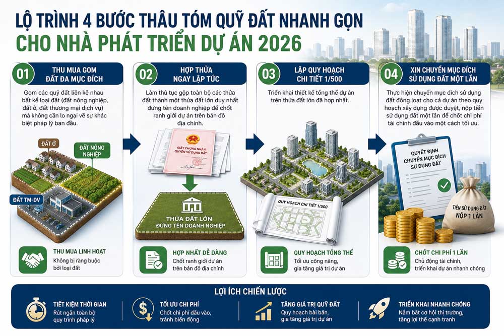 Chiến Lược M&A Và Hợp Thửa Các Quỹ Đất Không Đồng Nhất Về Mục Đích Sử Dụng Theo Nghị Quyết 254/2025/QH15 2 Lộ trình 4 bước thâu tóm quỹ đất nhanh gọn cho nhà phát triển dự án 2026