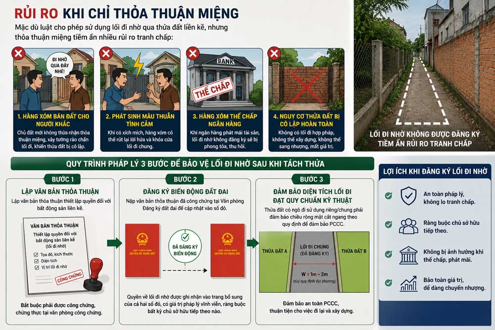 Nhận diện rủi ro Lối đi nhờ bằng miệng và giải pháp pháp lý an toàn tuyệt đối