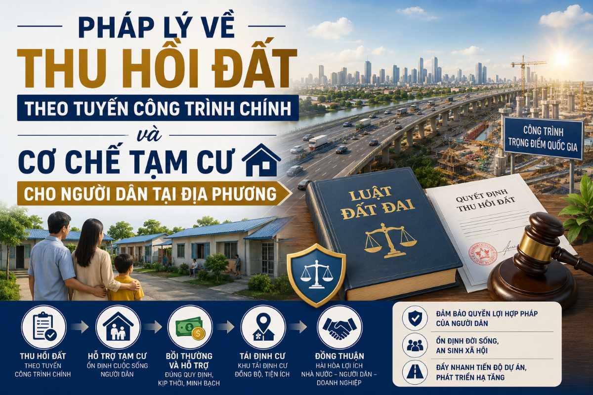 Pháp Lý Về Thu Hồi Đất Theo Tuyến Công Trình Chính Và Cơ Chế Tạm Cư Cho Người Dân Tại Địa Phương
