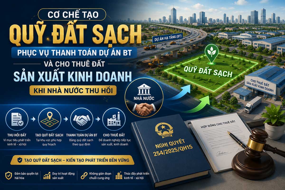 Quỹ đất sạch thanh toán BT