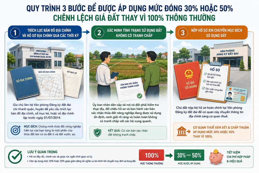 Chiến Lược Tối Ưu Hóa Thuế Đất Cho Chủ Sở Hữu Đất Nông Nghiệp Có Nguồn Gốc Tách Thửa Trước Ngày 01/07/2014 2 Quy trình 3 bước chứng minh nguồn gốc đất để hưởng ưu đãi thuế lũy tiến