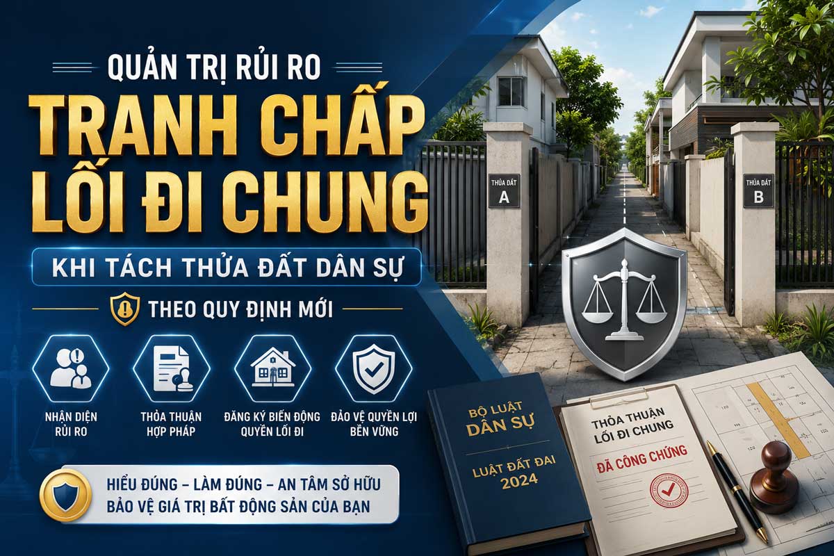 Rủi Ro Tranh Chấp Khi Tách Thửa Đất Có Lối Đi Chung 2026