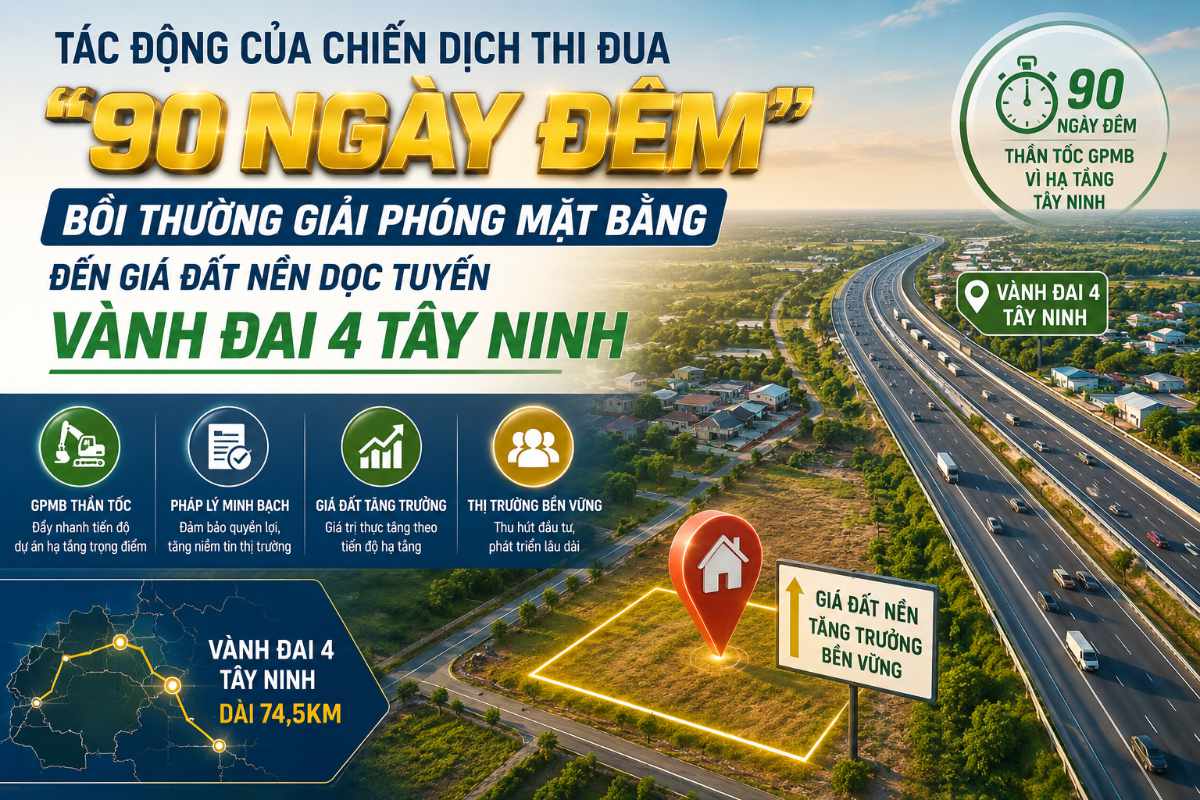 Vành đai 4 Tây Ninh bồi thường đất