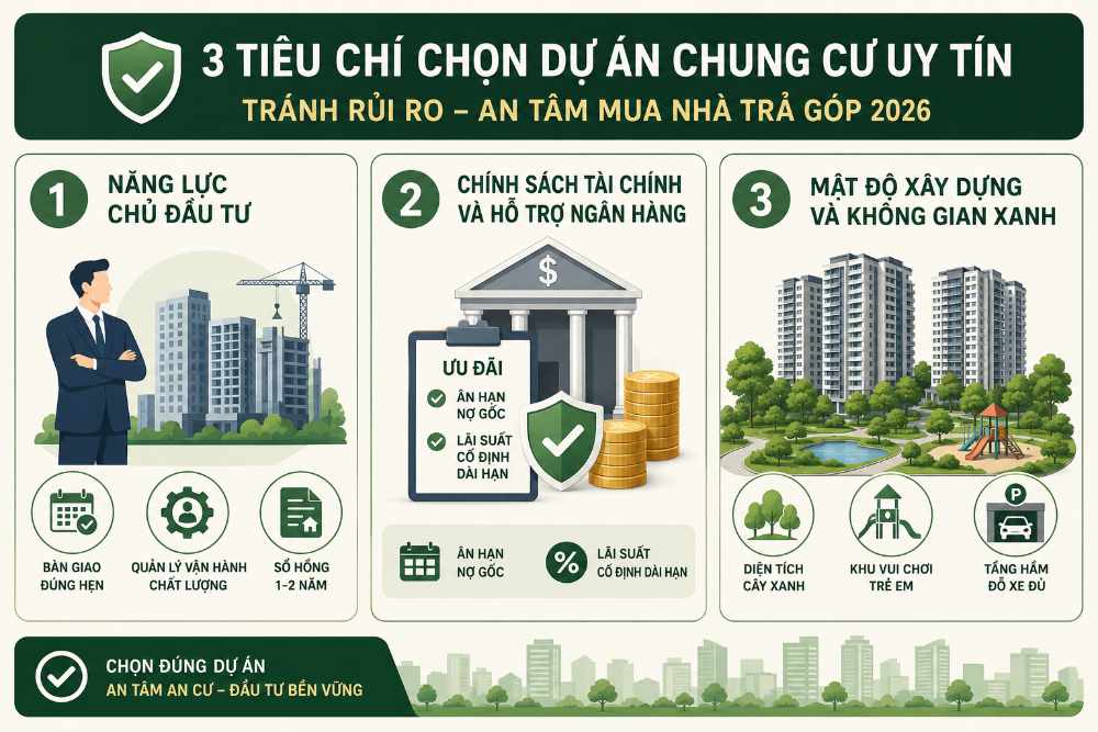 3 Tiêu chí chọn dự án chung cư uy tín
